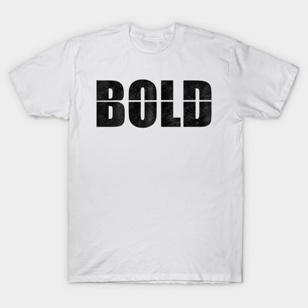 Bold Distressed Typography Print. T-Shirt by CreativeJourney